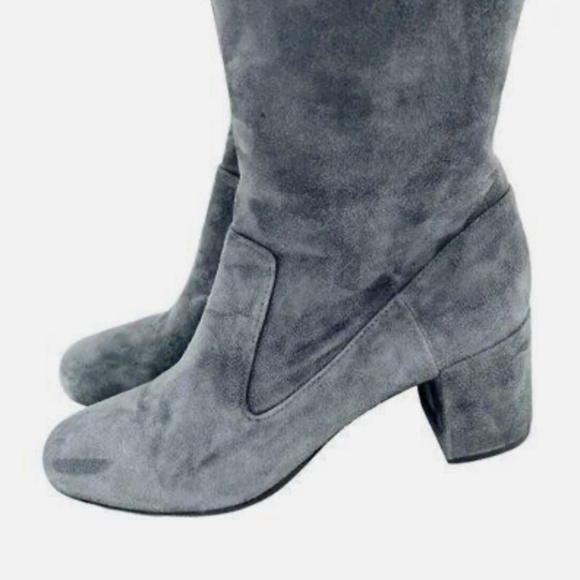 Vince, Blythe grey, Italian suede leather, Knee high Boots size Euro 38 (fit 7-8 - Picture 7 of 10